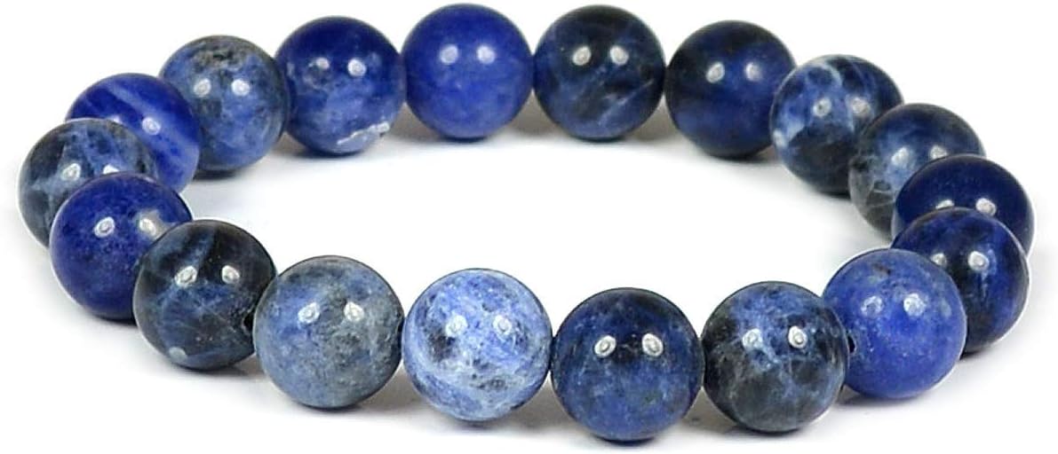 Marka Jewelry Natural Sodalite Gemstone Bracelet Round Loose Beads 8mm