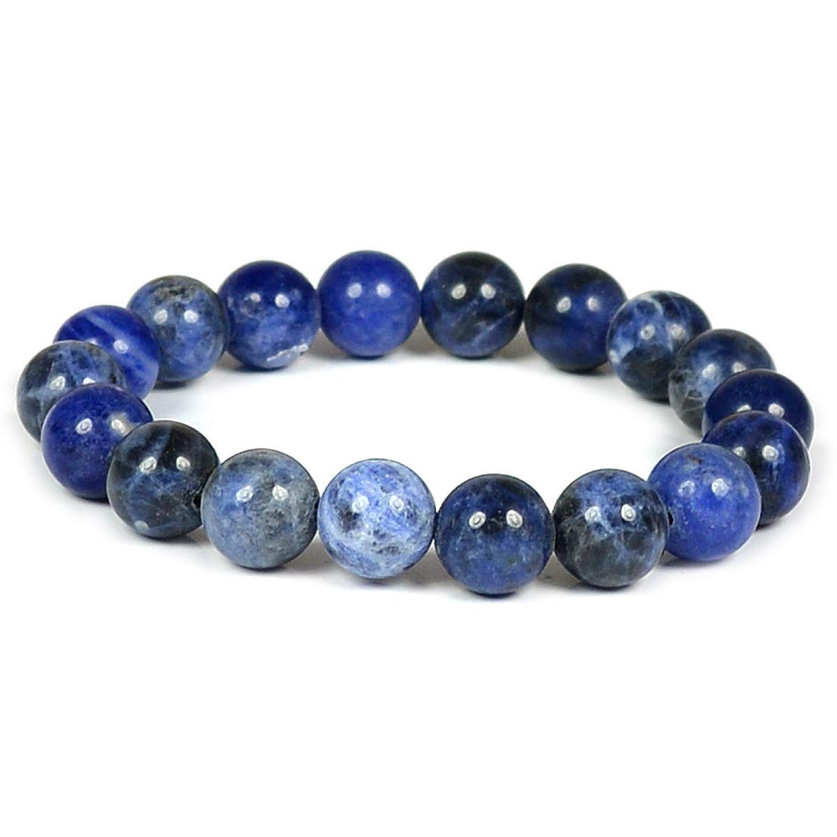 Marka Jewelry Natural Sodalite Gemstone Bracelet Round Loose Beads 8mm