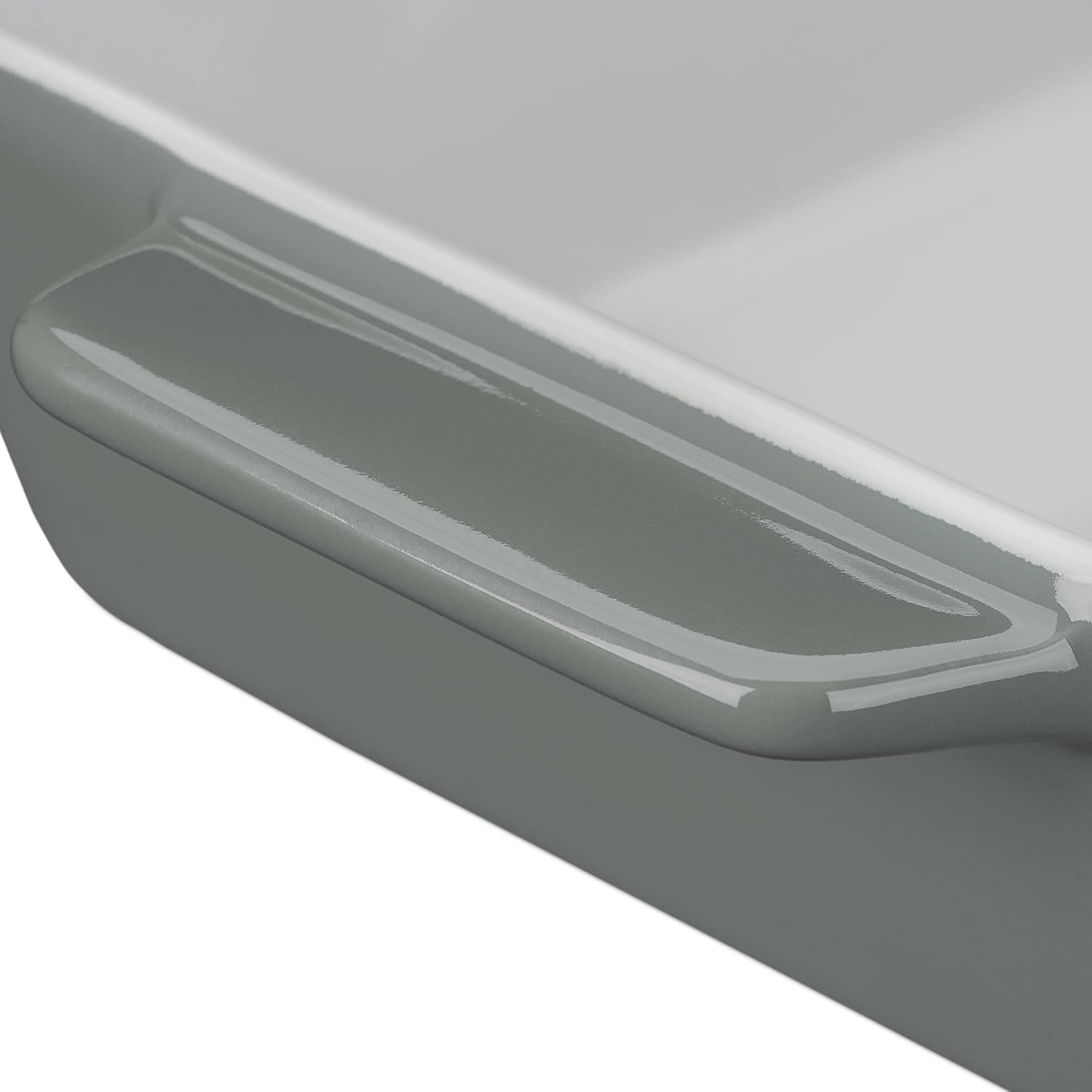 Relaxdays Set of Casserole Dishes in 3 Sizes, Rectangular, for Lasagna, Roast, Tiramisu, Ceramic Oven Form, Grey/White