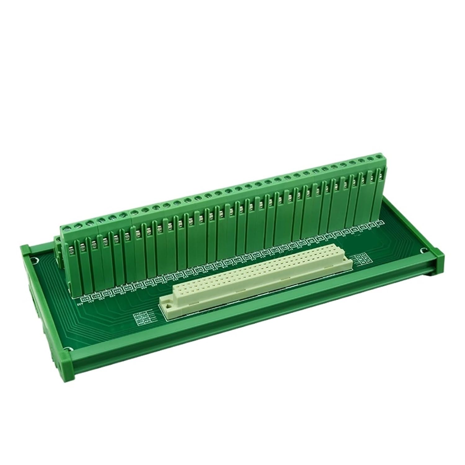 DIN 41612 Connector 96 Pins to Terminal Block HL-ES-396/F Female Socket Vertical Through Hole PCB 3x32 Pin Pitch 2.54mm