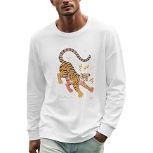 Mens Cotton Blend Solid Graphic Hoodie Crewneck Pullover Long Sleeve Loose Breathable Soft Urban Casual Streetwear