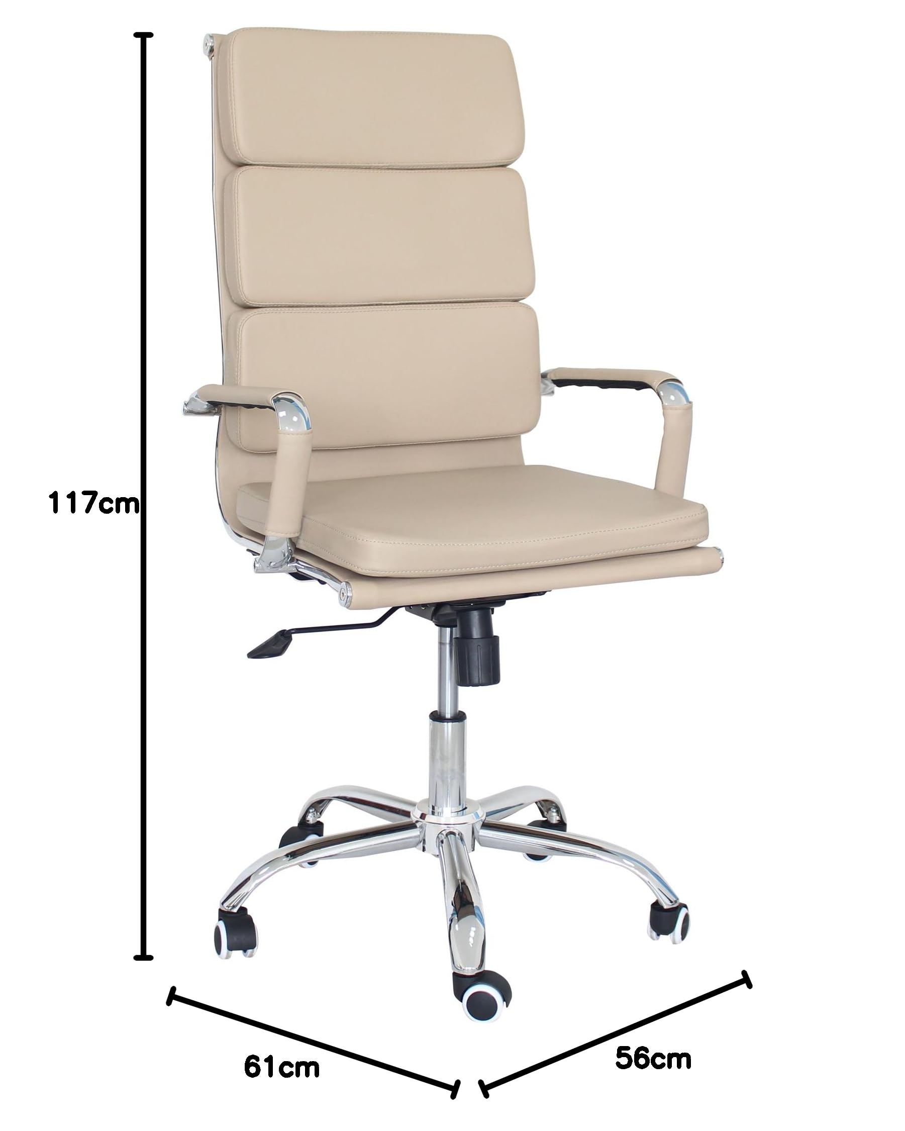 CRIBEL Mito Poltrona Presidenziale Marrone 56x61x117 cm