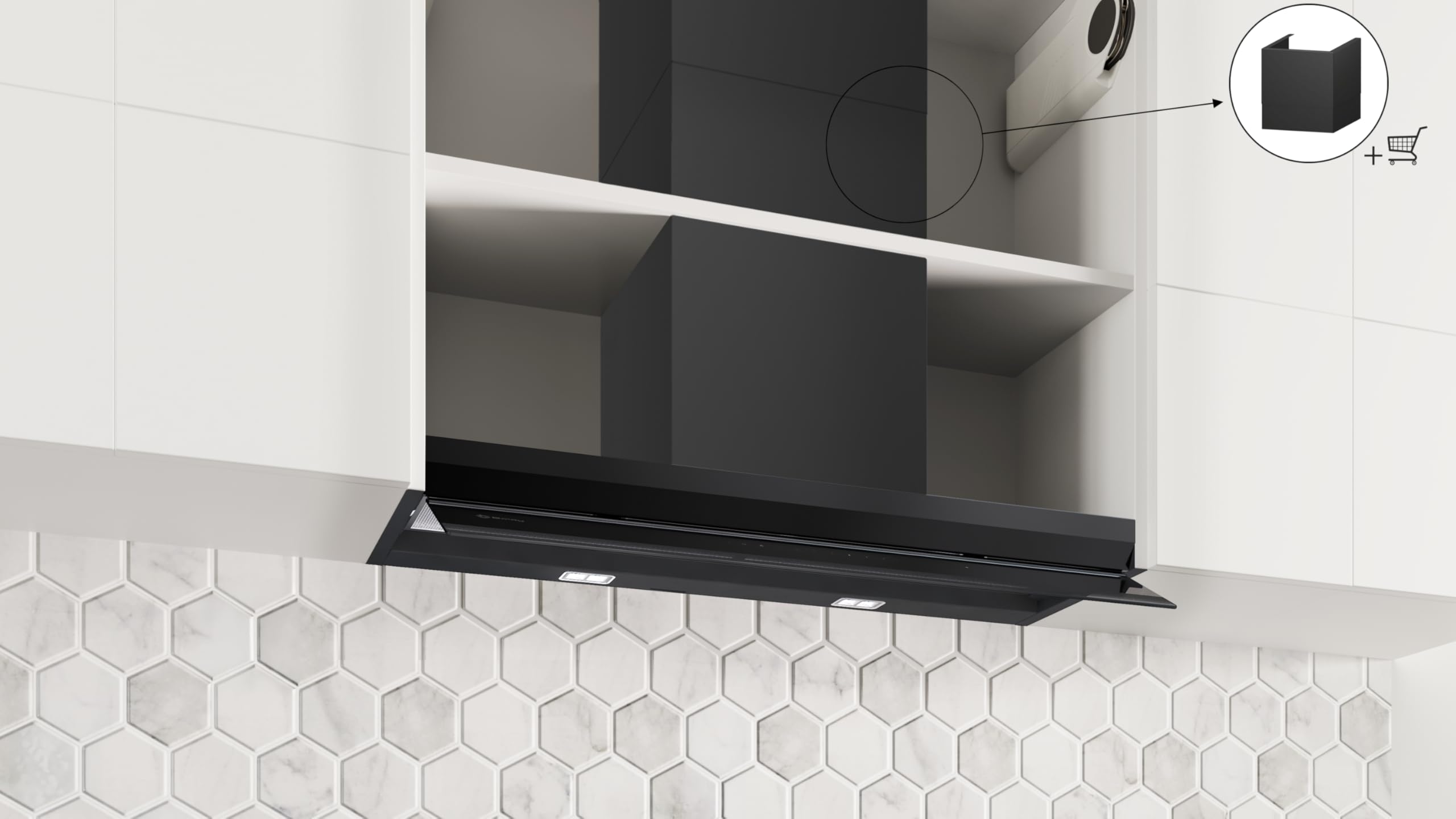 Balay - Campana decorativa integrable, 90 cm de ancho, Extra Silencio, Negro mate, 3BD897GM