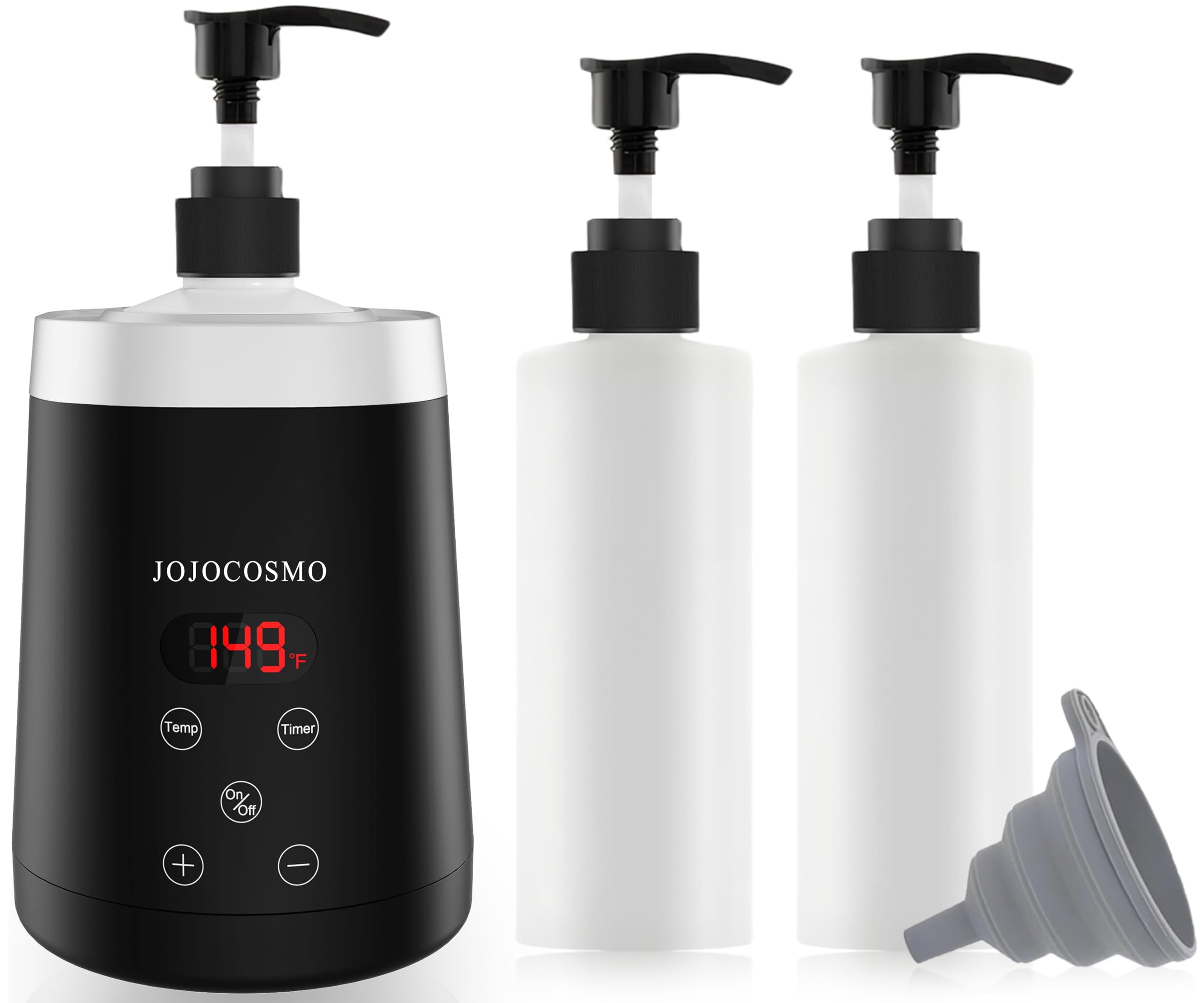 Scaldasalviette per Olio da Massaggio con Due Dispenser, 86℉-149℉, per Salone di Bellezza, Casa, Spa, Nero