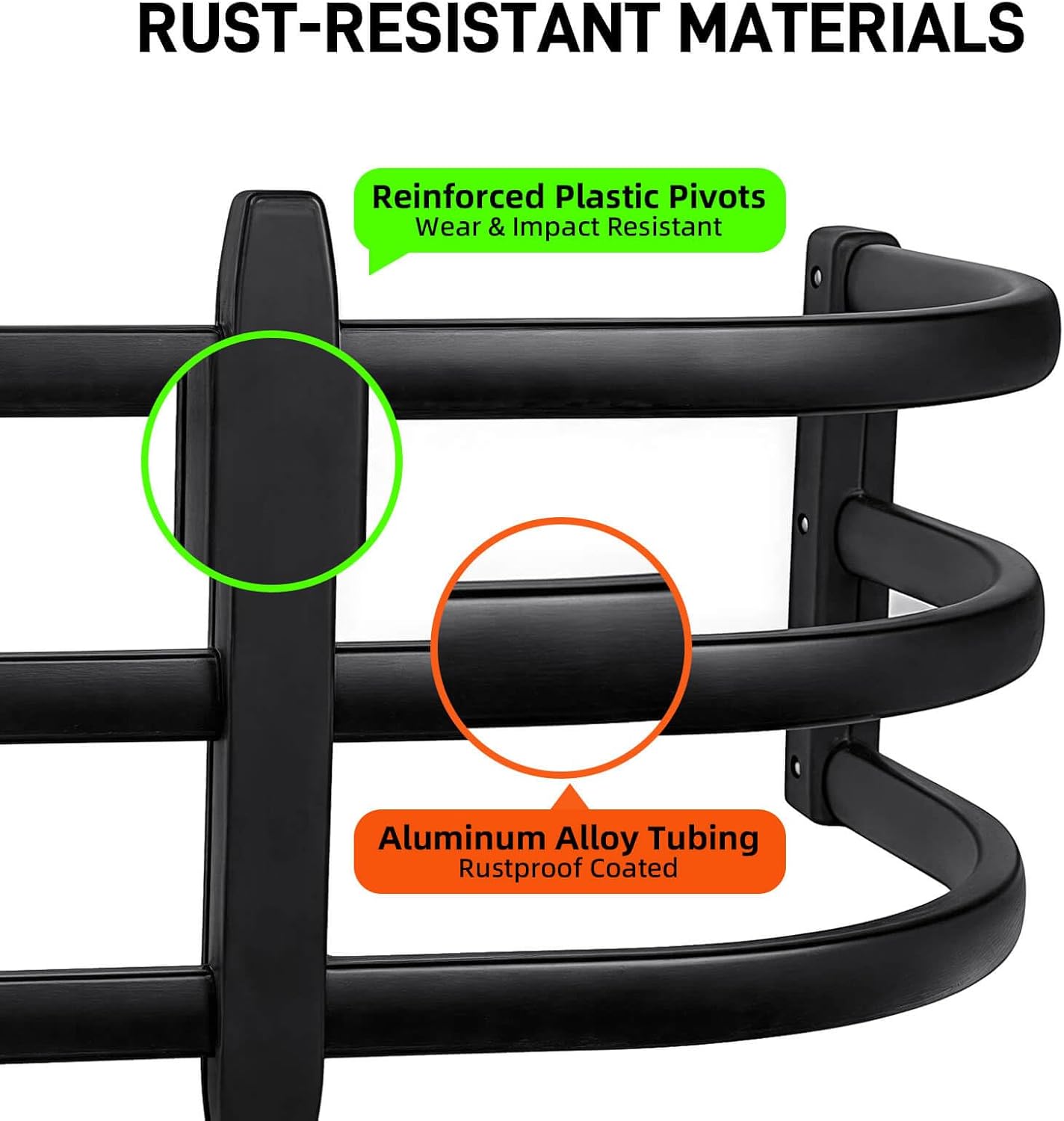 Adjustable Truck Bed Extender 51.6" - 64", Aluminum Flip-in/Flip-Out Tailgate Extender for Mid-Size Trucks, Drill-Mount Design, Fits Tacoma, Ranger, Gladiator, Colorado, Frontier & Ridgeline