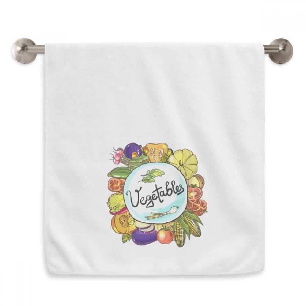 Serviette doux légumes maïs chou pour le visage blanc 13x29 pouces