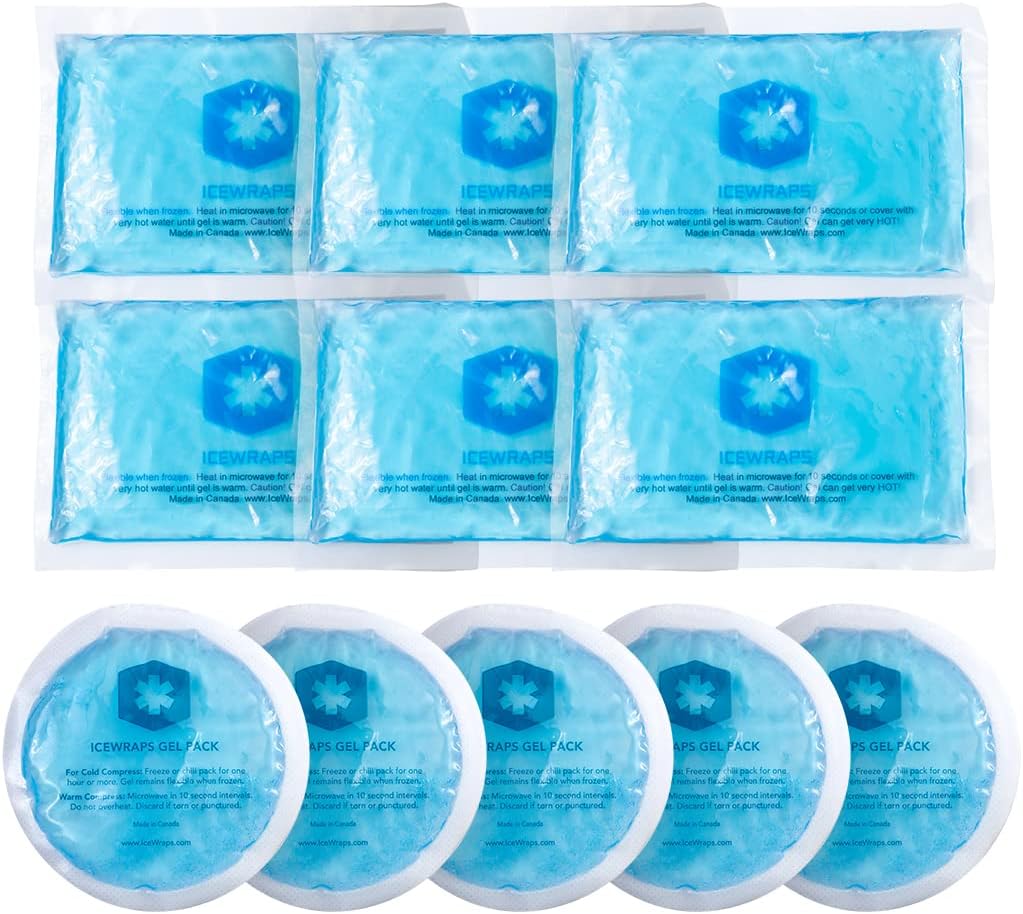 ICEWRAPS Small Reusable Ice Packs and 3"x5" MedicalGrade