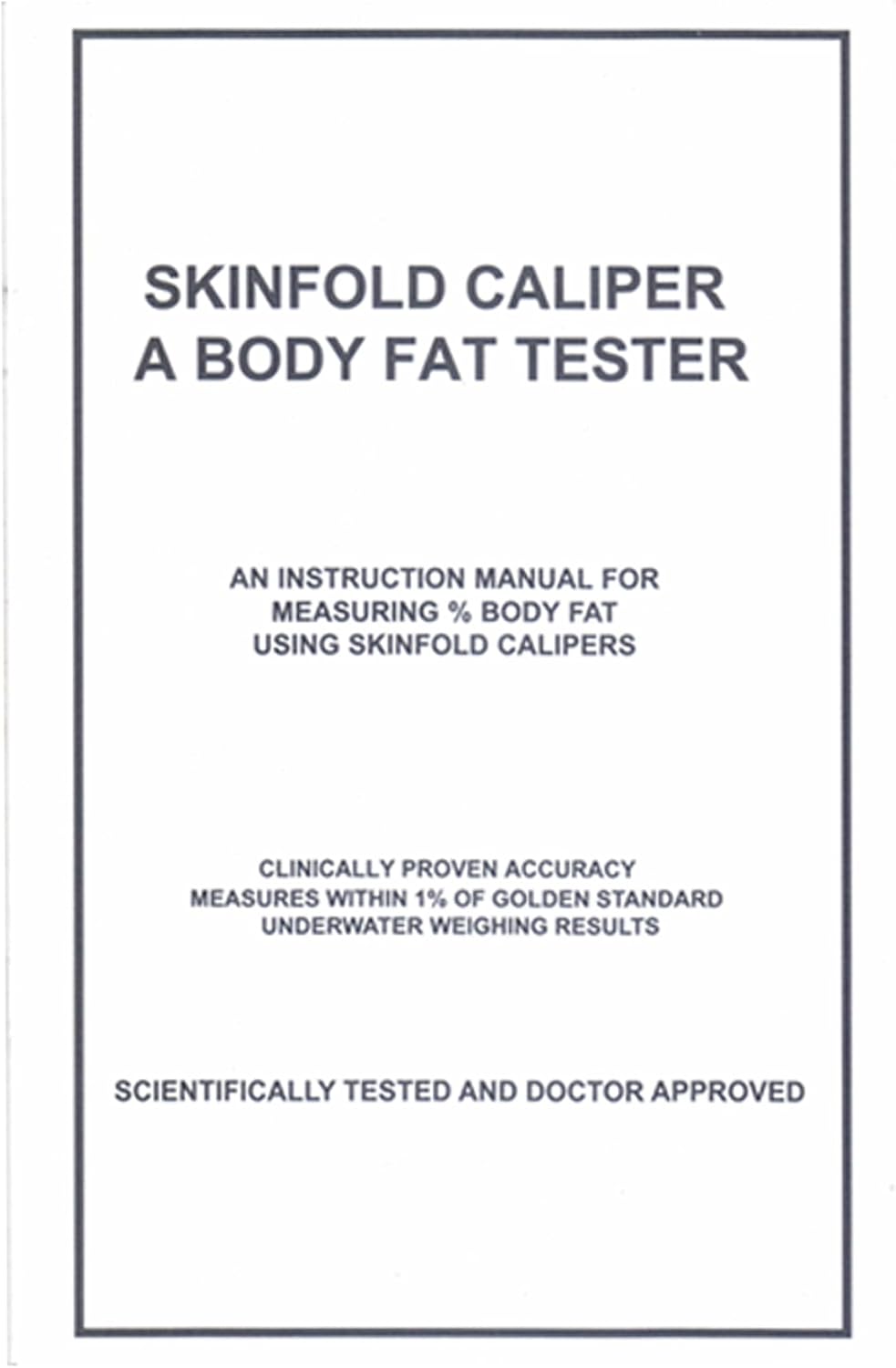 Skinfold Caliper Body Fat Professional Skin Thickness Tester in Black with Body Measure Tape