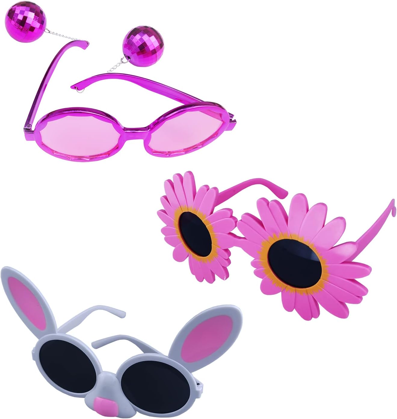 12 Pack Funny Party Sunglasses, Novelty Fun Glasses, Cool Costume Masks for Adults, Party Supplies, Photo Booth Props Sunglasses - Image 3