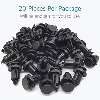 Lantee 20 Pcs Nylon Bumper Push-Type Retainer Clips Fit for Nissan 01553-09241 240SX, 350Z, 370Z, Altima, Cube, Maxima, Murano, NV, Pathfinder, Quest, Rogue, Rogue Sport, Sentra, Titan, Versa, Xterra