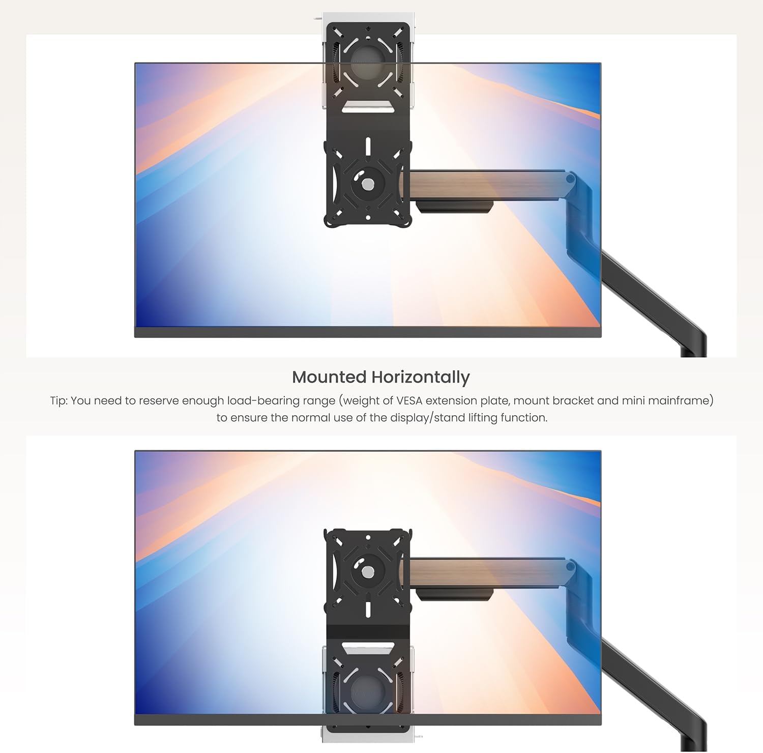 Fasgear Aluminum VESA Bracket 75x75 and 100x100 for Intel NUC, VESA Mount Extender Monitor Arm Extension Plate Adapter Fits VESA Pattern for Mini PC Computer Mount (Black)