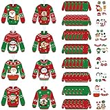 What You Get: you will receive 40 pieces of ugly sweater DIY ornaments in 8 different styles, 5 of each style, designed with various styles of cute ugly sweater patterns in classic red and green, which can easy to decorate your party, and make your p...