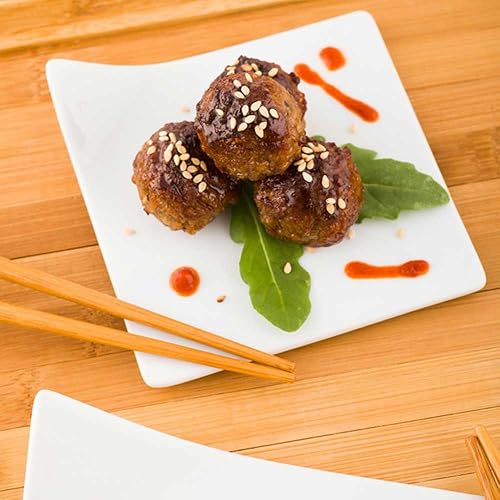 Miniatura 3 de Restaurantware Mini platos cuadrados de 3.9 x 3.9 x 1 pulgadas, 10 platos pequeños congelables para aperitivos, aptos para microondas, platos