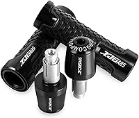 Vista 17 de Motocicleta para Y&AMAHA XJ6ABS XJ6 ABS 2009-2011 2012 2013 2014 2015 CNC Manillar de motocicleta Peso final Agarraderas extremos (color : azul)