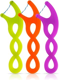 GUM-857R Crayola Twistables Flossers, Fluoride Coated, Twisted Fruit Flavors, Ages 3+, 75 Count (Pack of 4)