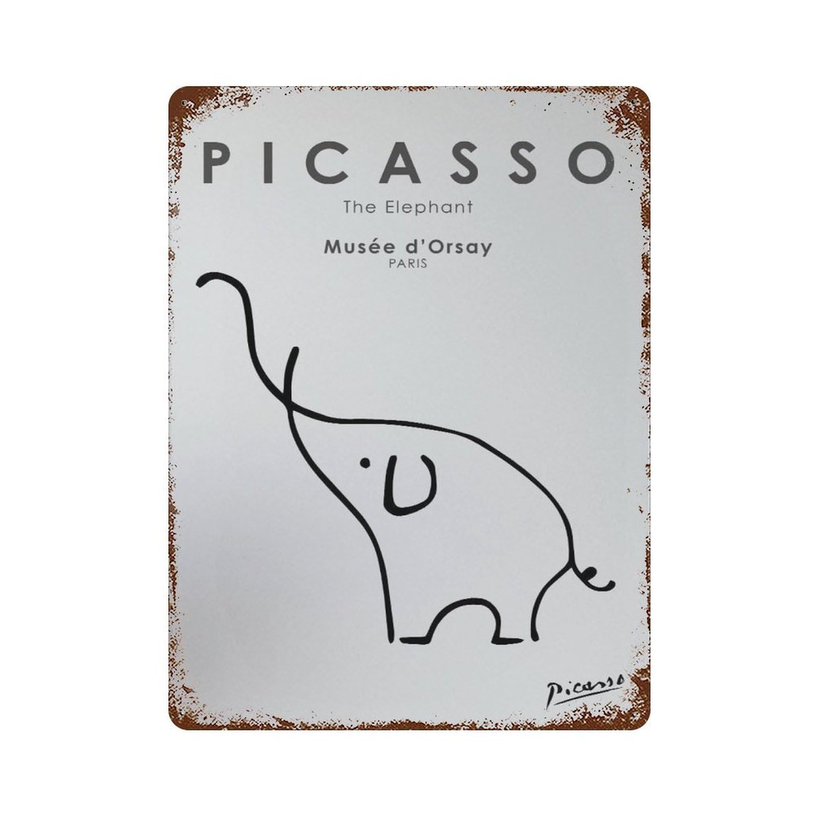 xiaoxiaoshen Picasso Line Minimalist Gallery Wall Decor Art Metal Tin Poster Modern Home Decor Art Home Bar Shop Decorations Vintage Sign 40x30cm