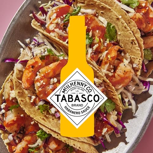 Image of TABASCO Brand Habanero Sauce, Spicy & Fruity Habanero Hot Sauce, Glass Bottle, Jamaican-Style, Packed with Heat, Great for Wing Sauce, Shrimp Kabobs, & More, 2 Fl Oz (Pack of 1)