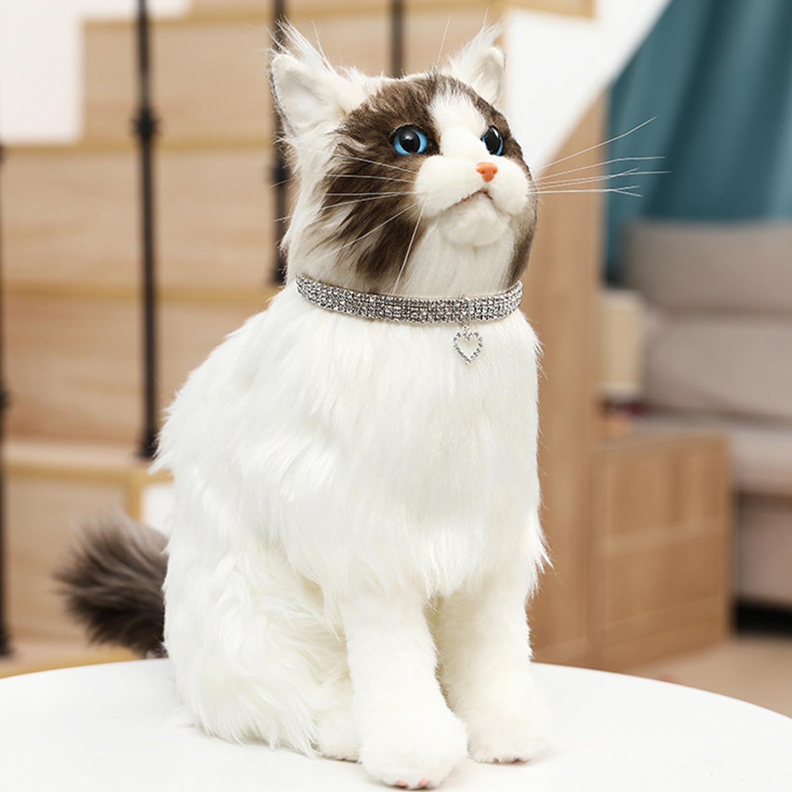 HALFSUMO 2 x Crystal Pet Collar for Dogs with Rhinestones Pet Bling Rhinestone Collars Necklace Pet Collars Bling Rhinestone for Cats Small Dogs White L - Image 4