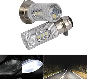 2 Pièces 80W Super Blanc LED Phares Ampoules Mise à Niveau Pour Yamaha Vtt Yfm350 400 450 660 700 Raptor Blaster 200 Banshee 350 Atv Luces
