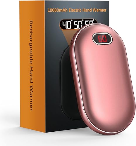 Hand Warmers Rechargeable RARF 10000mAh Electric Reusable Hand Warmer Power Bank Rechargeable Heater Great for Outdoor Camping Hiking Great Gift for