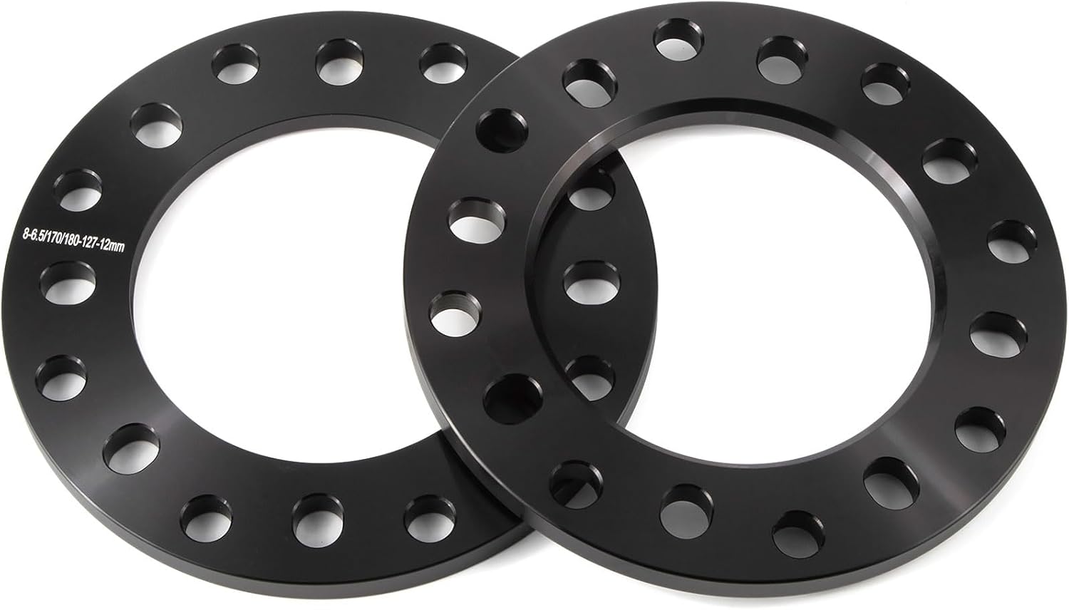 JiiinMiiin 2pcs 8 Lug 12mm(1/2") Universal Wheel Spacers 8x6.5 8x165.1 8x170 8x180,Forged Compatible for F250 E350 Ram 2500 3500 Express 3500 K3500 Silverado Suburban 2500 Sierra 2500HD 3500HD