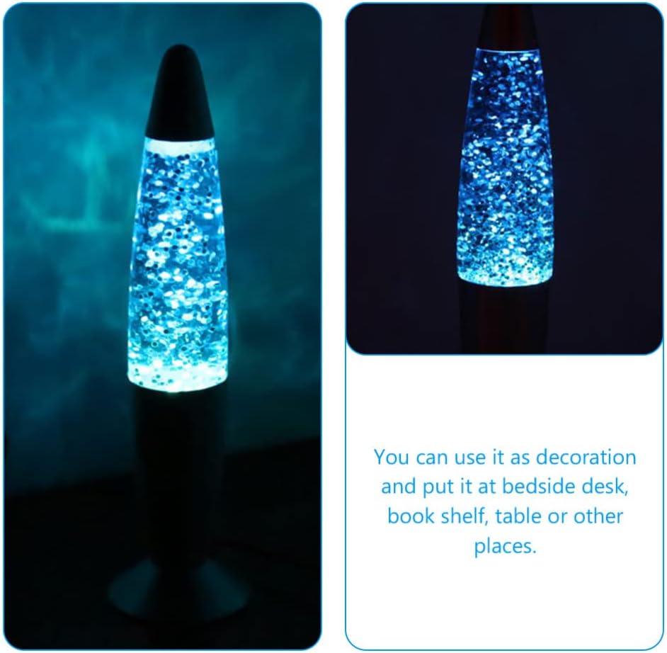 Uonlytech Lamp Night Light Glitter Night Light Beautiful Liquid Motion Lamp Small Glitter Mini Groovy for Adults Teens and Kids