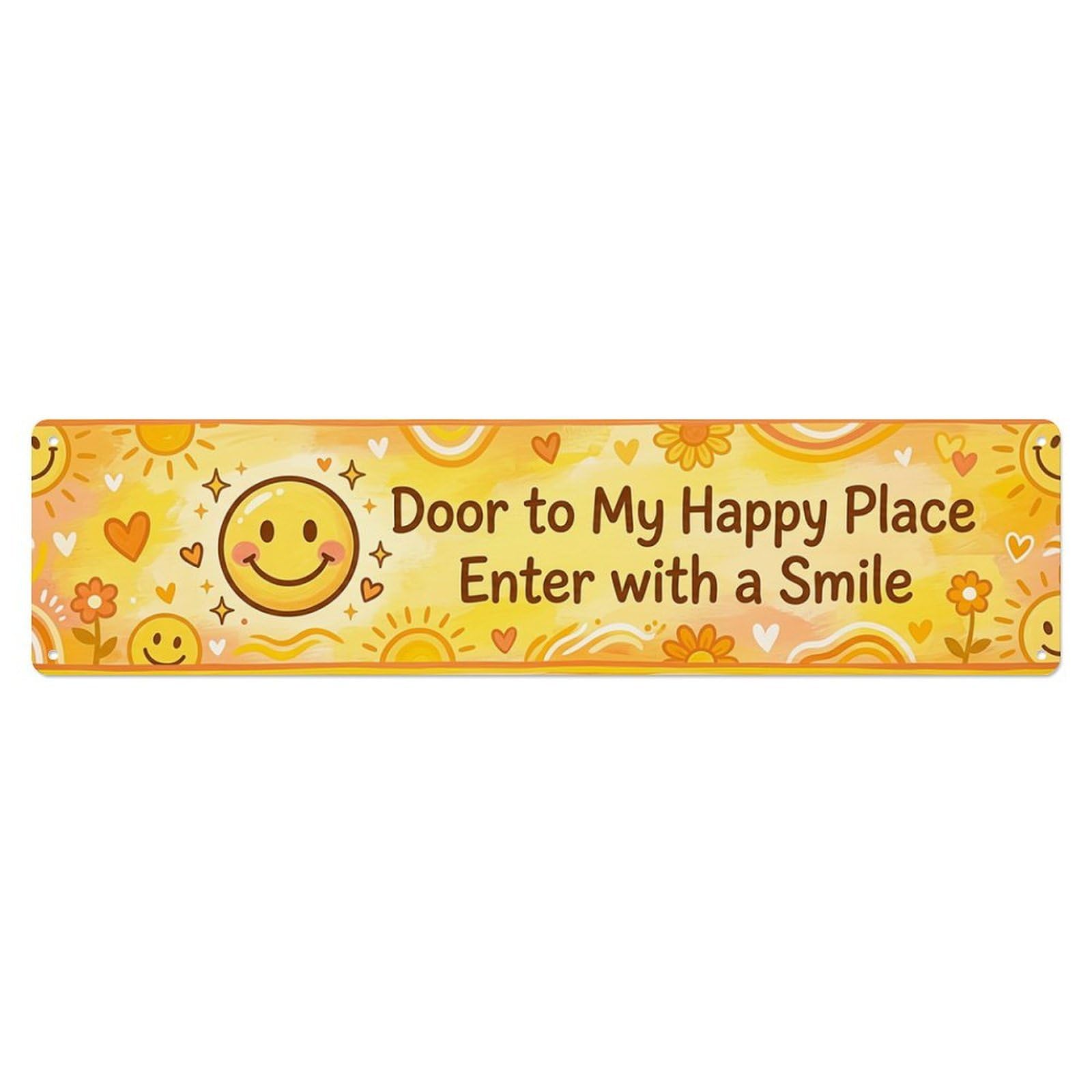 Smile Laugh Entry Bedroom Metal Tin Skinny Sign Plaque Wall Decor for Cafe, Club Bar, Office, Home Garden Metal Poster 4x16Inch