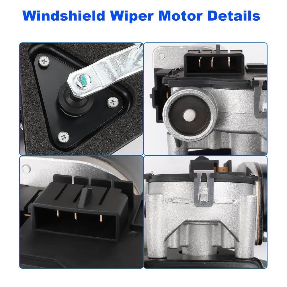 Front Windshield Wiper Motor Compatible with Ford Bronco 1987-1996 F Super Duty 1990-1996 F-150 F-250 F-350 F-700 F-800 F-600 1990-1994 Replacement for WPM299 E7TZ17508A 601-201 40-299 85-299