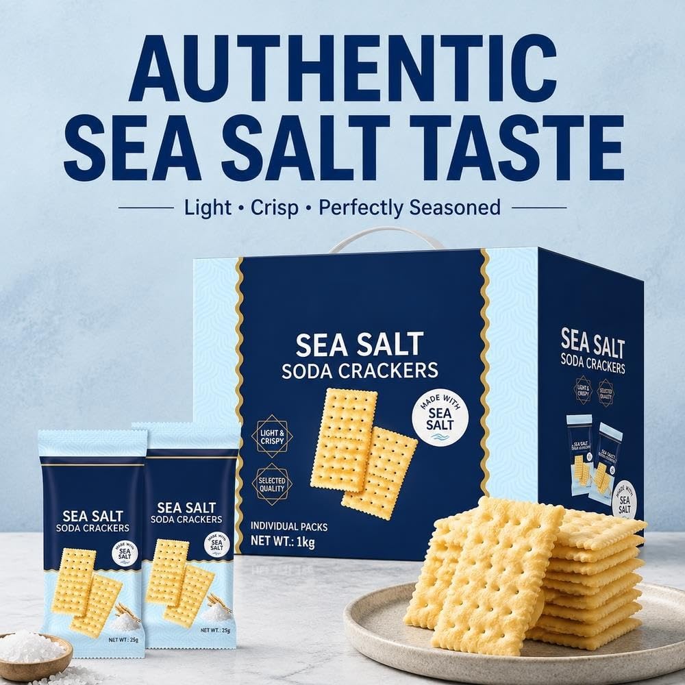 Galletas Al Horno Con Sal Marina Crujientes No Fritas 500g