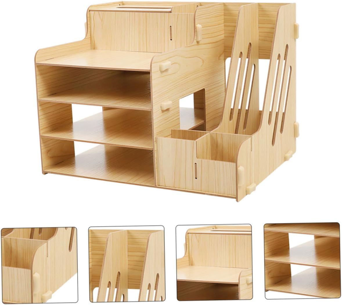 Angoily Multi-Compartment File Storage Rack for Office Desktop Organizer Drawers Document Holder and File Sorter for Home and Workspace