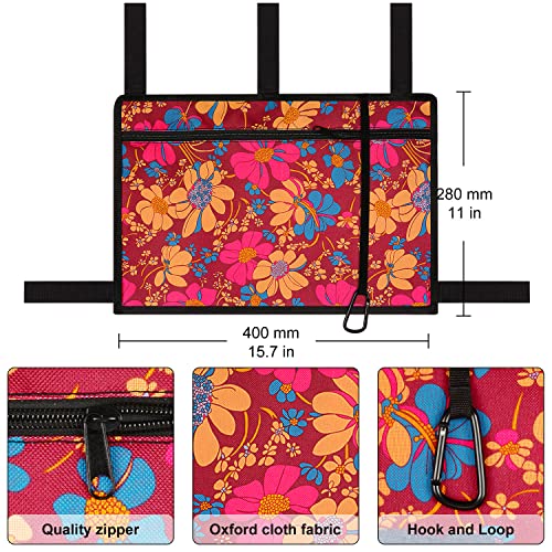 Supregear Walker Bag With Cup Holder, Water-Resistant Wheelchair Pouch Folding Walker Accessory Basket For Wheelchairs, Rollators, Scooters (Floral) #TOP2