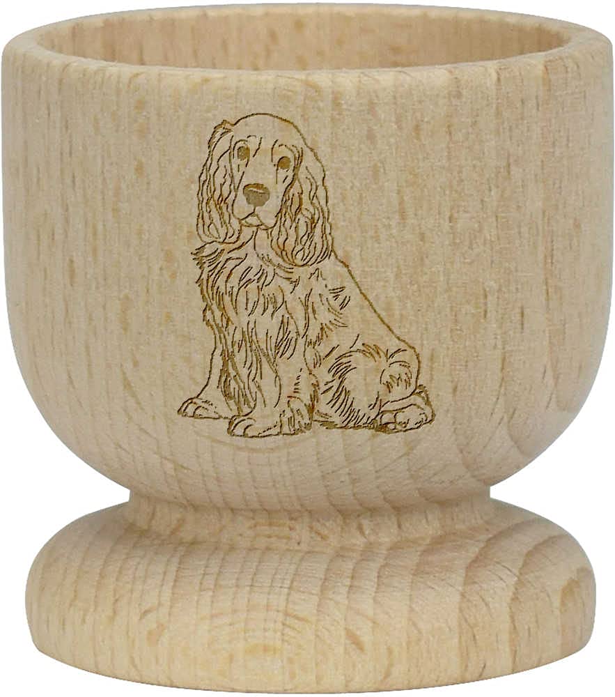 'Cocker Spaniel' Wooden Egg Cup (EC00018766)