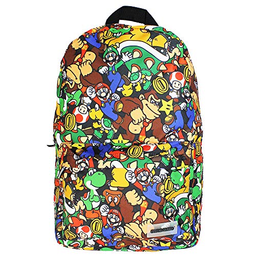 Difuzed - BP060446NTN, Nintendo Mochila con estampado de personajes Super Mario Unisex adulto,...