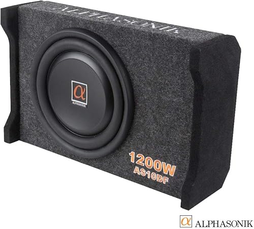 Miniatura 8 de Alphasonik AS120A 12" 1500 Watts with a Built-in Amplifier Down Fire Shallow Mount Enclosed for Tight Spaces in Cars and Trucks, Slim Thin Loaded