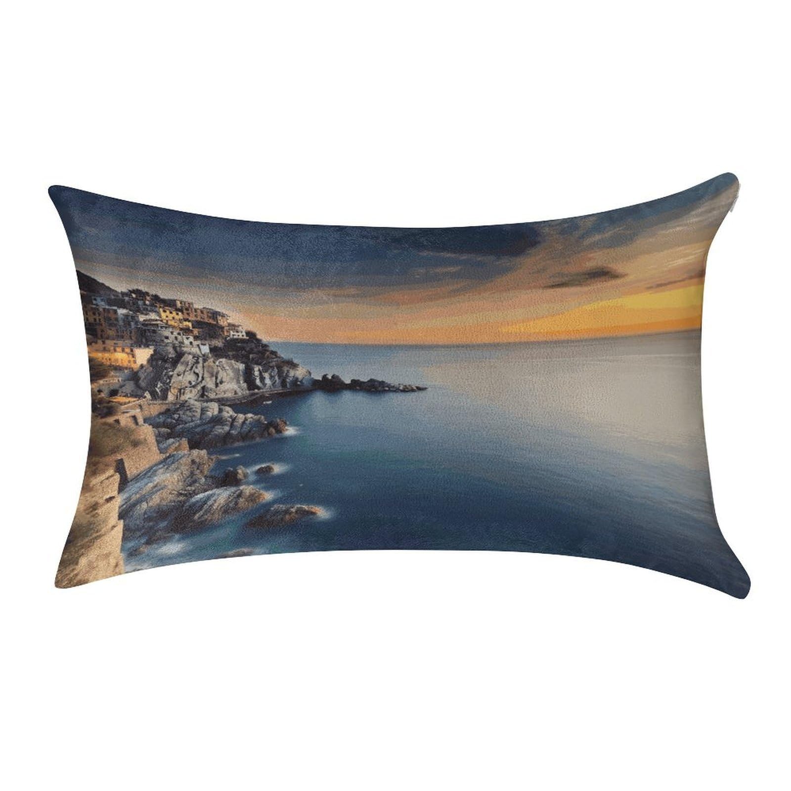 Fekiloot Style Italy Sea At Sunset Pillow Covers Home Decor Pillow Cases
