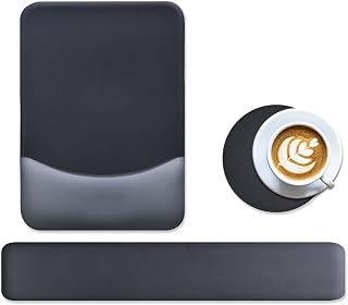 Ergonomic Mouse Pad with Wrist Rest and Keyboard Wrist Rest, Gel Mousepad
