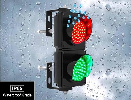 Miniatura 3 de Semáforo LED industrial, 2 luces de tráfico de muelle de carga rojoverde, luz de paradamarcha industrial de 4 pulgadas, con control de interruptor,