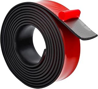 Self Adhesive Rubber Strips, Solid Neoprene Rubber Sheets Rolls Strips with Adhesive Backing, Self Stick Rubber Gasket Pads for DIY, Seals,1" Wide x 1/8" Thick x 120" Long