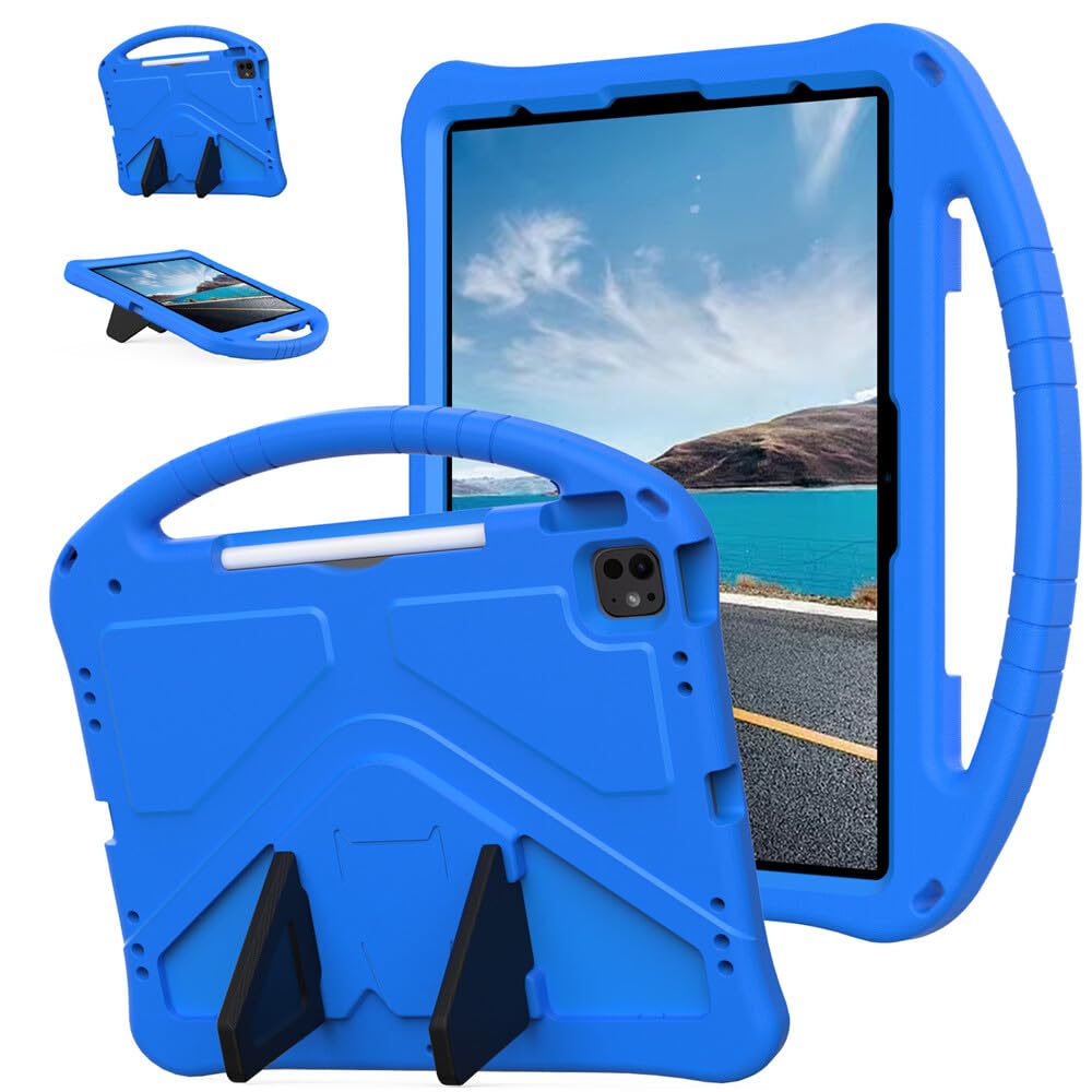 Coque iPad Pro 10.5 antichoc silicone rigide bleu avec béquille - 8