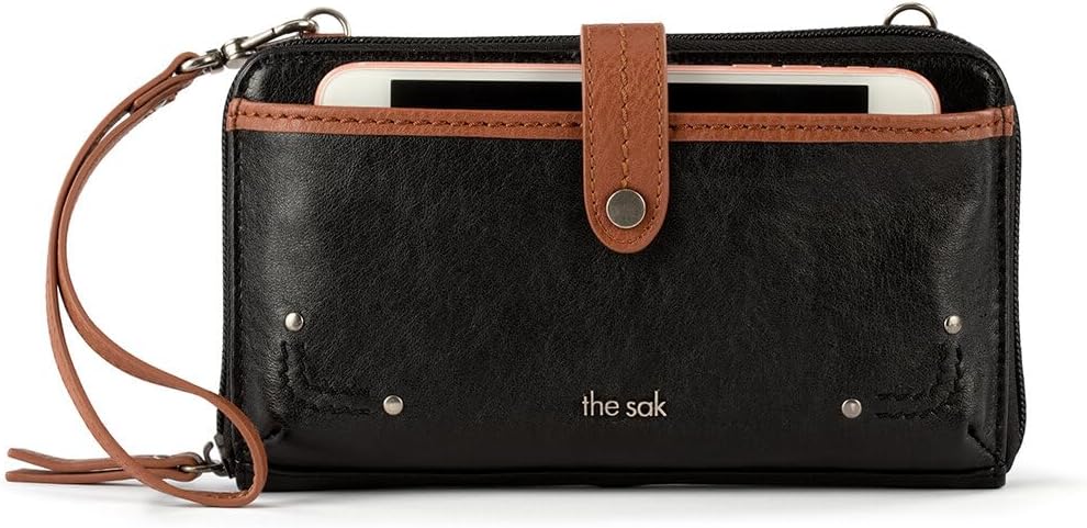 The SakIris Smartphone Crossbody Purse - Women's Cellphone Bag & Wallet For Everyday - Convertible Wristlet With Zipper