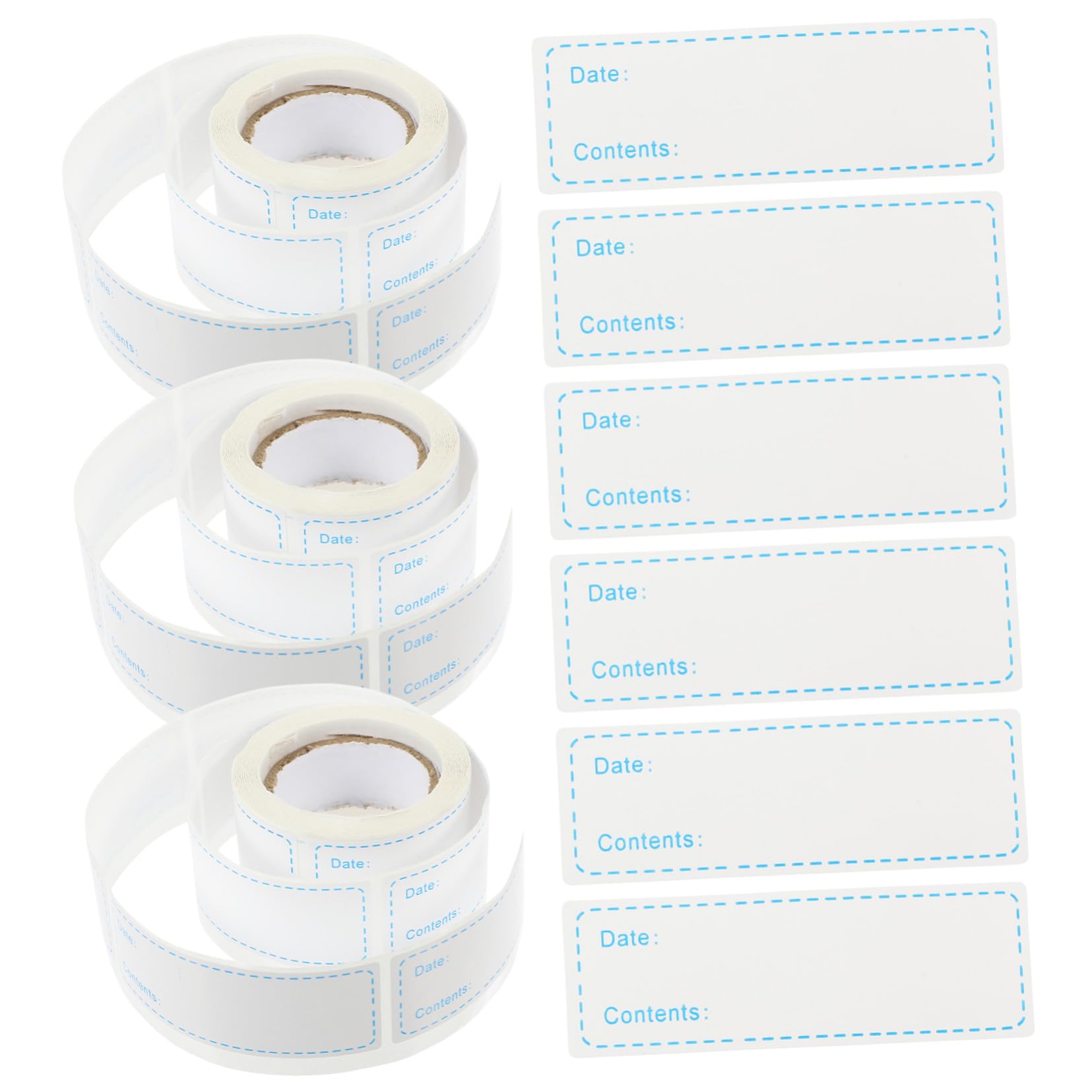 Angoily 15 Rouleaux Étiquettes Alimentaires Autocollantes Amovibles pour Organisation Cuisine et Congélateur Compatibles et Résistantes à Lécriture