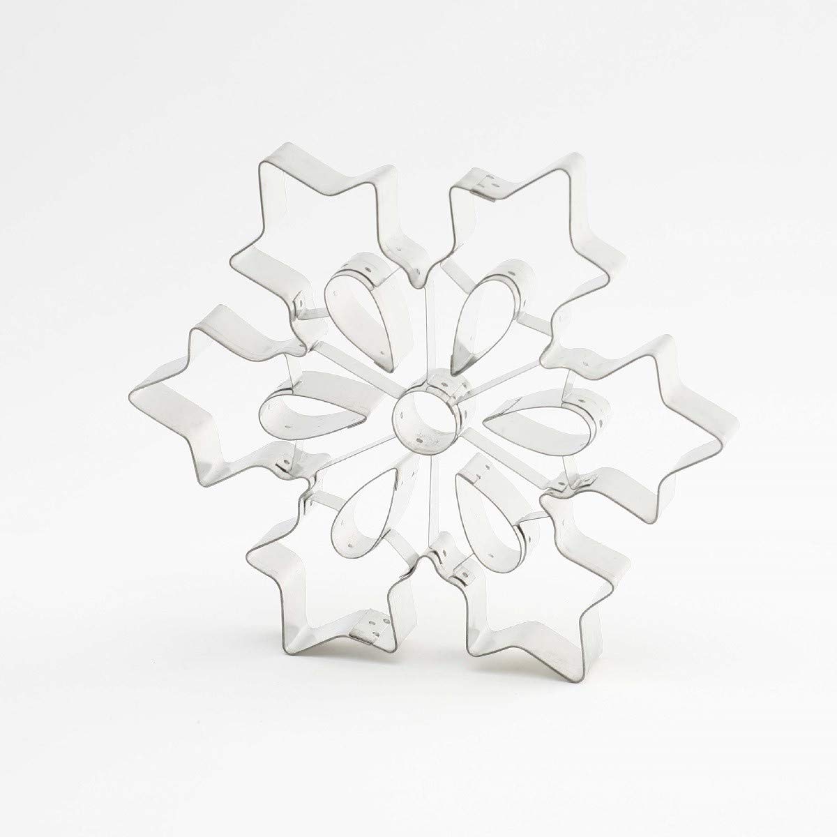 Thermohauser 8300031843 Cookie Cutter (Stainless Steel), Snowflake Large, Smooth Edge, Diameter 19.5cm Packed in a tin Storage tin