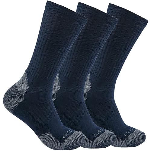 Carhartt Men's SC6203M Midweight Cotton Blend Crew Sock 3-Pack