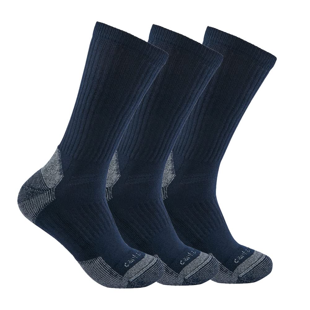 Carhartt Men's SC6203M Midweight Cotton Blend Crew Sock 3-Pack