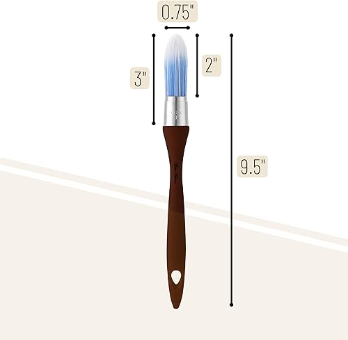 Miniatura 49 de Bates - Brocha de pintura para recortar, 0.75 pulgadas, mango ergonómico antideslizante, cerdas sintéticas, pinceles de corte para pintar, negro