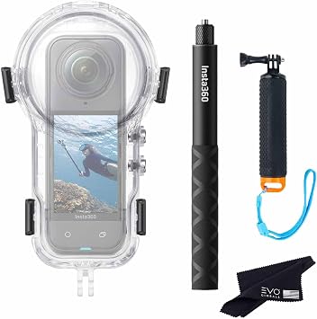 Insta360 X5 Invisible Dive Case Kit with Invisible Selfie Stick and Float Handle GripNew- Waterproof Up to 60m 197ft