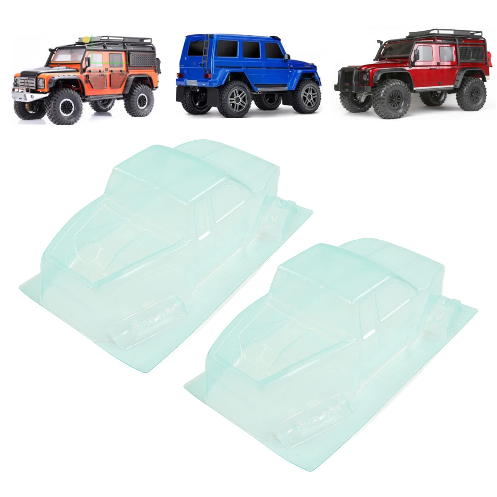 Korpus RC, rozstaw osi 313 mm |Przezroczyste PCV DIY Personalizacja dla pojazdów gąsienicowych/ciężarówek/szlaków w skali 1/10 |2 zestawy z naklejkami, amortyzujące