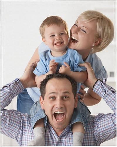 Manta personalizada con texto o fotografía, de franela, para regalar a la familia, en cumpleaños, bodas, puede usarse en el sofá, dormitorio, sala