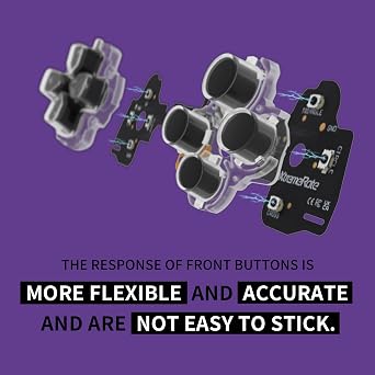 eXtremeRate Face Clicky Kit for ps5 Edge Face Buttons, Custom Tactile Dpad Action Buttons for ps5 Edge D-pad ABXY X Circle Square Triangle Button Mouse Click Kit - Without Controller