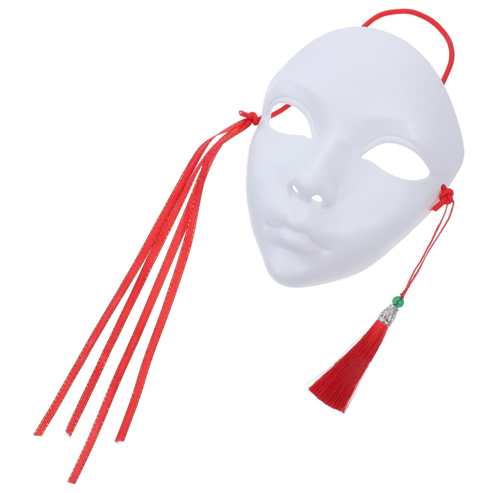 TOYANDONA Maschera in stile cinese mezza maschera bianca vuota per la festa di cosplay da colorare maschere da decorare maschere fatte a mano per adulti pp